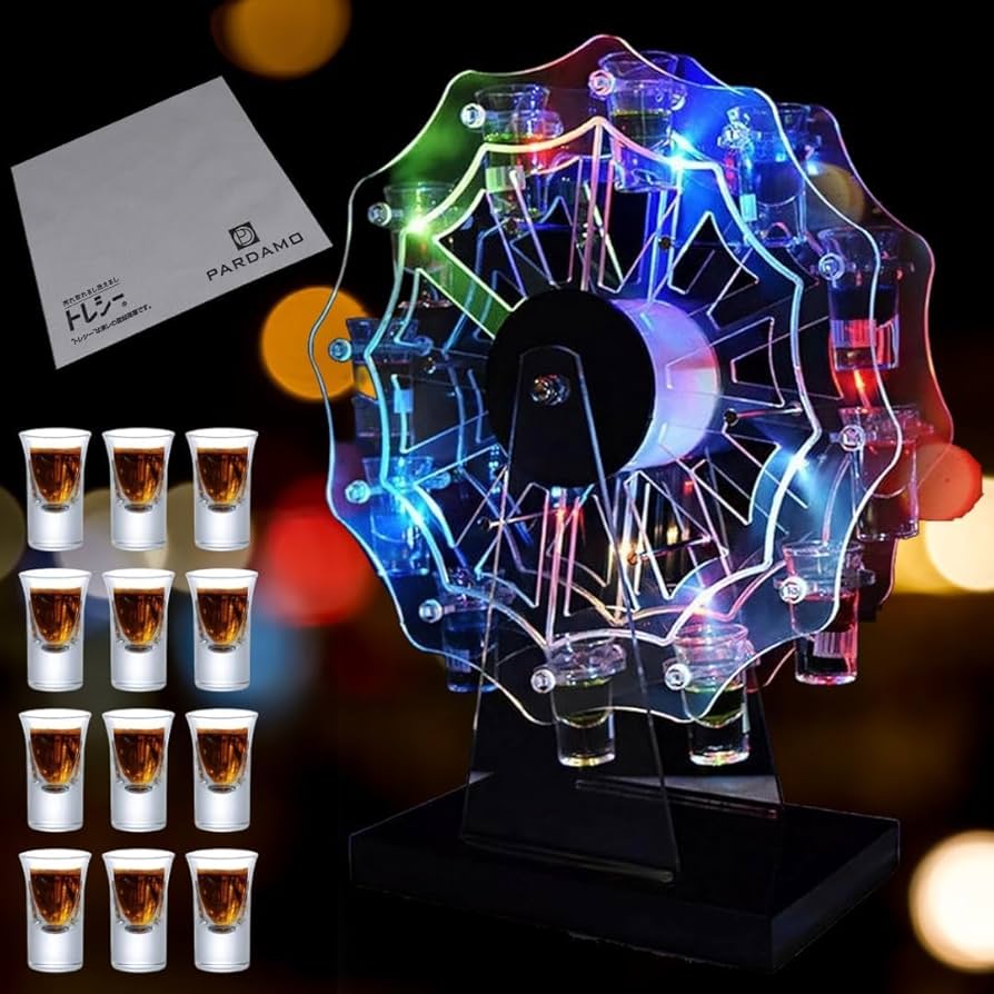 Amazon｜テキーラ観覧車 ショットグラス付き LED 光る 東レ 日本製